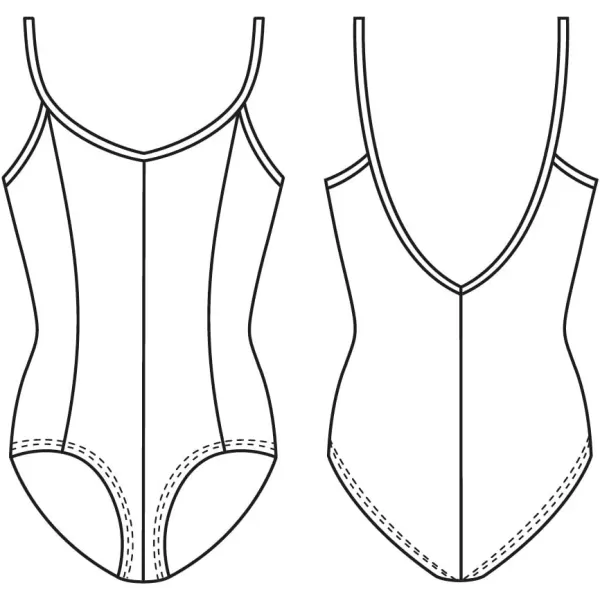 Mirella Girls Princess Seam VFront Camisole Dance LeotardGarnet
