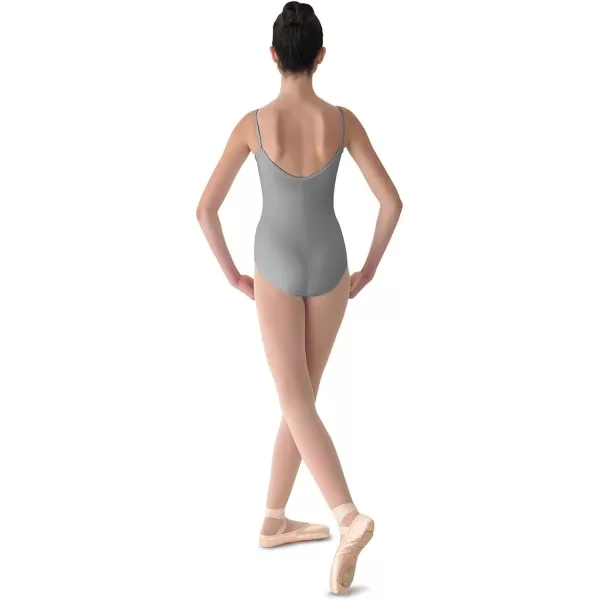 Mirella Womens Microlux Princess Seam VFront Camisole Dance LeotardGrey