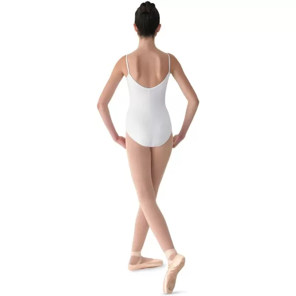 Mirella Womens Microlux Princess Seam VFront Camisole Dance LeotardWhite
