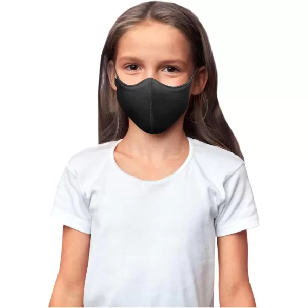 Bloch unisex child Soft Stretch Reusable Pack of 3 Black Kids Face Mask Black 3 Count Pack 1 US