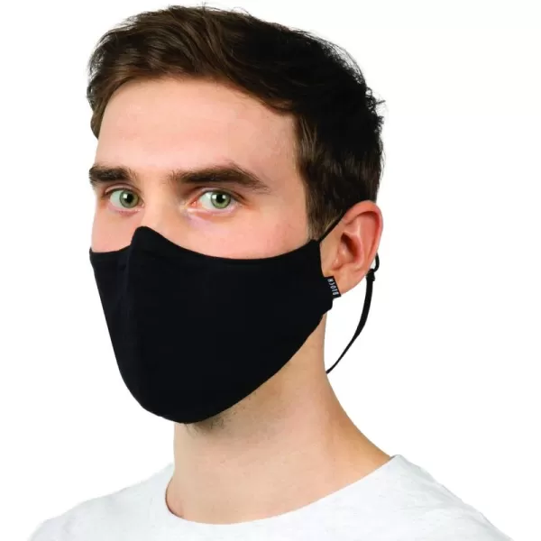 Bloch unisexadult Adult Soft Stretch Reusable Face Mask With Lanyard and Moldable Nose Pad Pack of 3Black