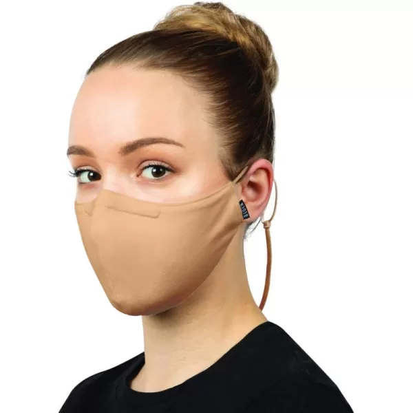 Bloch unisexadult Adult Soft Stretch Reusable Face Mask With Lanyard and Moldable Nose Pad Pack of 3Sand