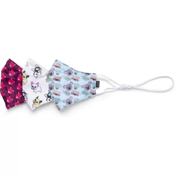 Bloch unisexchild Childrens Soft Stretch Reusable Face Mask With Lanyard and Moldable Nose Pad Pack of 3 Assorted PrintsAssorted Prints 4