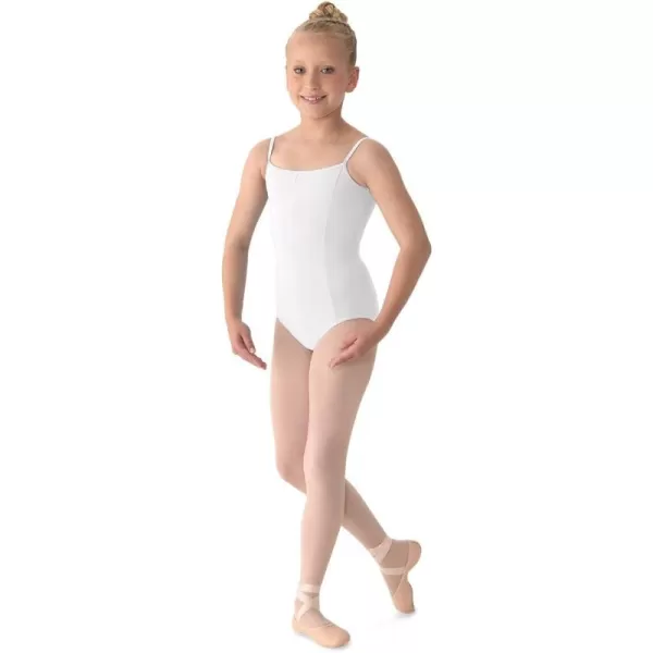 Mirella Girls Princess Seam Camisole Dance LeotardWhite
