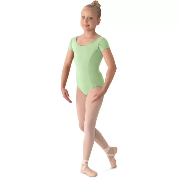 Mirella Girls Princess Seam Cap Sleeve Dance LeotardSeafoam