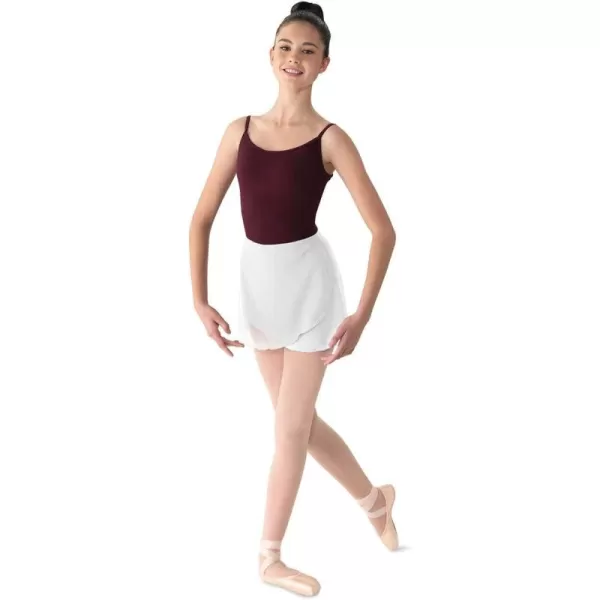 Mirella Womens Georgette Wrap Dance SkirtWhite