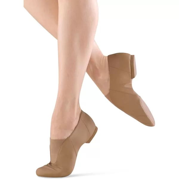 imageBloch Dance Jazz Shoe for Girls Bloch Dance Super Strong Elastic Slip On High Durability Superior Fit Rubber Split Sole Leather FlexibilityTan