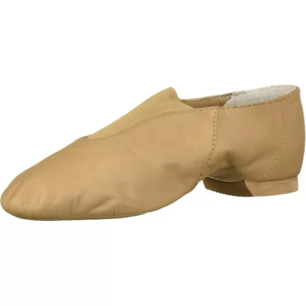 imageBloch Dance Jazz Shoe for Girls Bloch Dance Super Strong Elastic Slip On High Durability Superior Fit Rubber Split Sole Leather FlexibilityTan