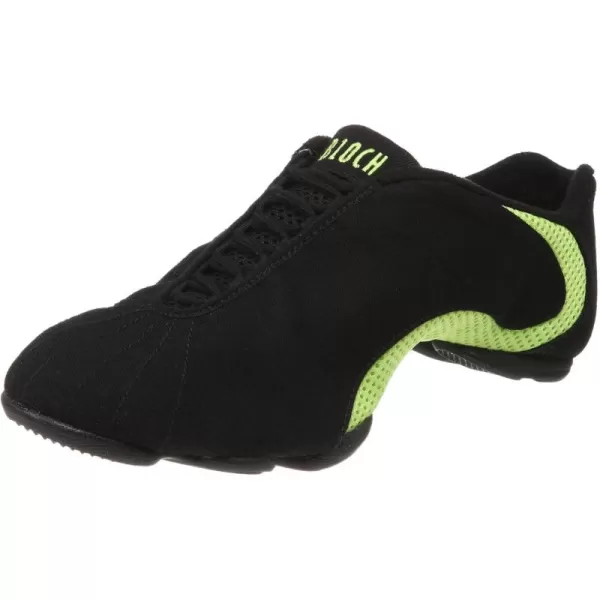 Bloch Dance Womens Amalgam Canvas and Mesh Split Sole Jazz SneakerGreen