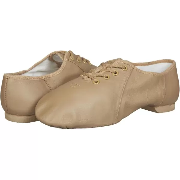 imageBloch Girls NeoFlex SlipOn Leather Jazz Shoes Dance Shoes Neoprene SlipOn Split Sole with EVA Forefoot and Heel PadsBeige