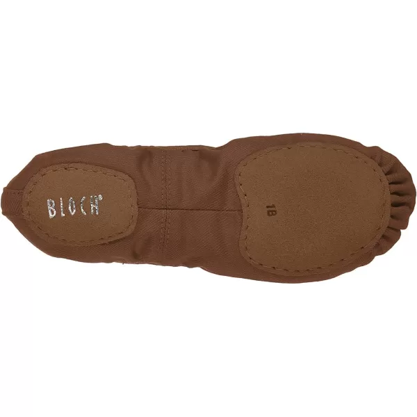 imageBloch Dance Girls Performa Stretch Canvas Split Sole Ballet ShoeSlipperCocoa