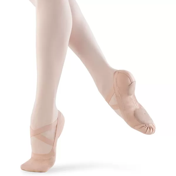 imageBloch Girls Synchrony Split Sole Stretch Canvas Ballet Slipper  ShoePink