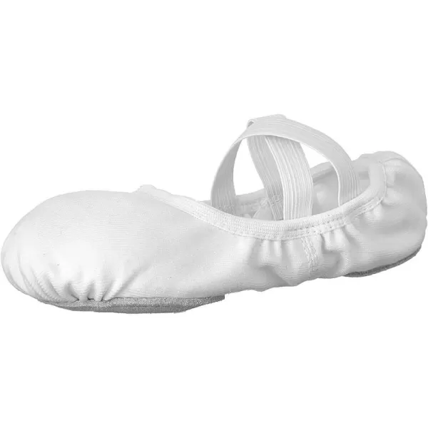 imageBloch Dance Girls Performa Stretch Canvas Split Sole Ballet ShoeSlipperWhite