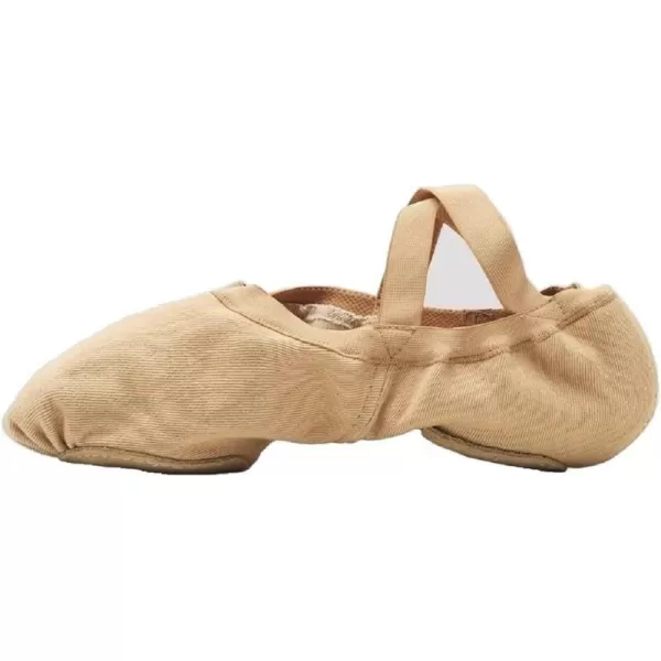 imageBloch Dance Mens Synchrony Split Sole Stretch Canvas Ballet Slipper  ShoeLight Sand