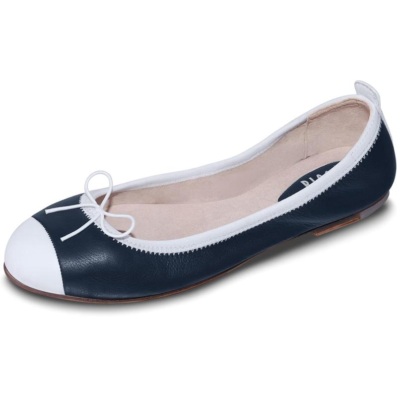 imageBloch Womens Rigel Ballet FlatNavy White Leather
