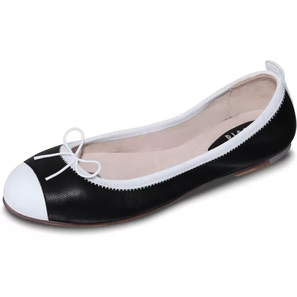 imageBloch Womens Rigel Ballet FlatBlack White Leather