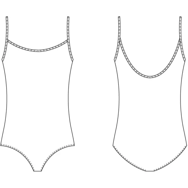 imageBloch Dance Girls Plie MidHigh BackScoop Front Camisole LeotardCandy Pink
