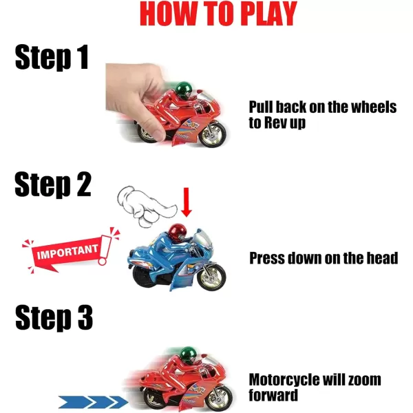 imageLiberty Imports 12 PCS Motorcycle with Driver Toys for Kids  55quot Push and Go Friction Powered Mini Moto Bike with Rider  Colorful Biker Bulk Pack Party Favors Supplies