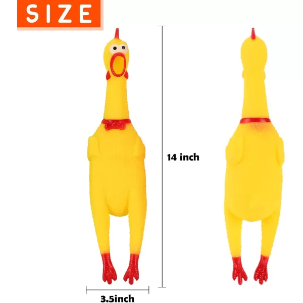 imageLiberty Imports 3 Pack Rubber Chicken Toy 14quot Screaming Squawking Practical Joke Prank Noisemaker Novelty Gag Gifts Party Favor Toys