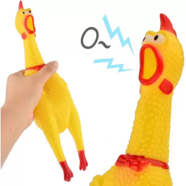imageLiberty Imports 3 Pack Rubber Chicken Toy 14quot Screaming Squawking Practical Joke Prank Noisemaker Novelty Gag Gifts Party Favor Toys