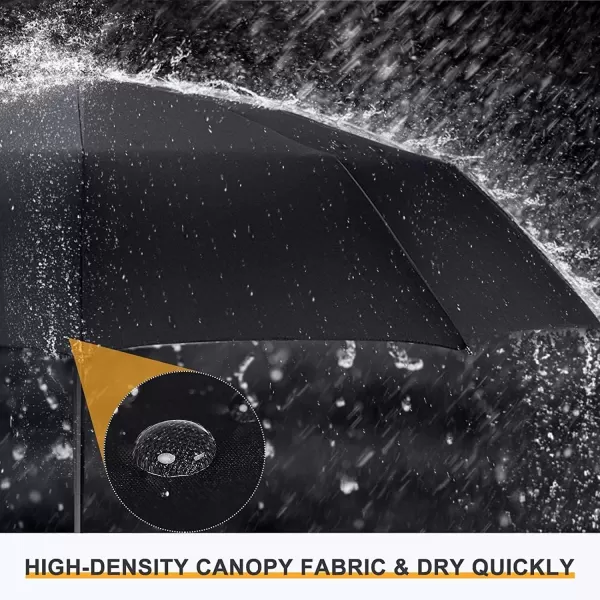 imageLiberty Imports 3 Pack Windproof Travel Rain Umbrellas  Compact Light Automatic Strong and Portable  for Men and WomenEdition 4  Black