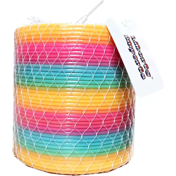 imageLiberty Imports 6quot Jumbo Rainbow Coil Spring  Giant Classic Novelty Toy Big Fun Large Magic Walking Magic Spring for Fidget and Stress Relief  Great Gift for Kids Adults SquareRound