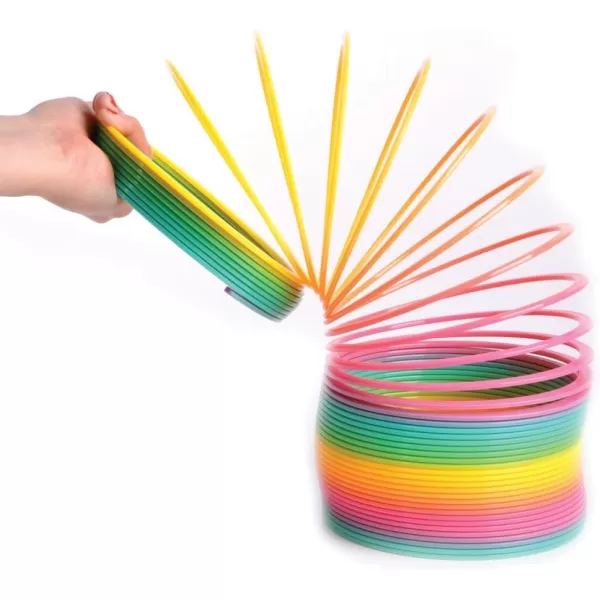 imageLiberty Imports 6quot Jumbo Rainbow Coil Spring  Giant Classic Novelty Toy Big Fun Large Magic Walking Magic Spring for Fidget and Stress Relief  Great Gift for Kids Adults SquareRound