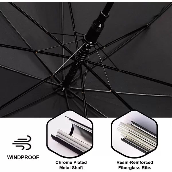 imageLiberty Imports Pack of 12 Wedding Style Stick Umbrellas 46quot Large Canopy Windproof Auto Open J Hook Handle in Bulk Pearl WhiteBlack