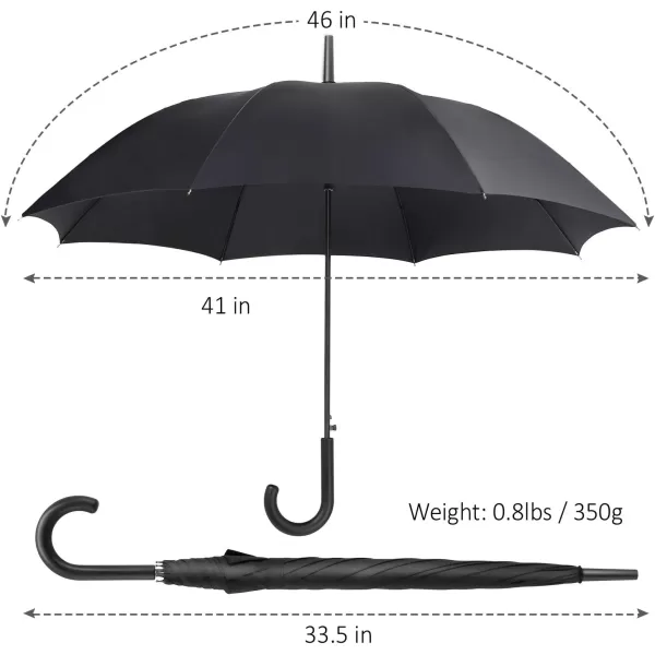 imageLiberty Imports Pack of 12 Wedding Style Stick Umbrellas 46quot Large Canopy Windproof Auto Open J Hook Handle in Bulk Pearl WhiteBlack