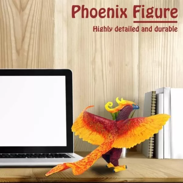 imageLiberty Imports Phoenix Figure Realistic Plastic Fire Bird Mythical Creatures Model Decoration Toy Collector Figurine