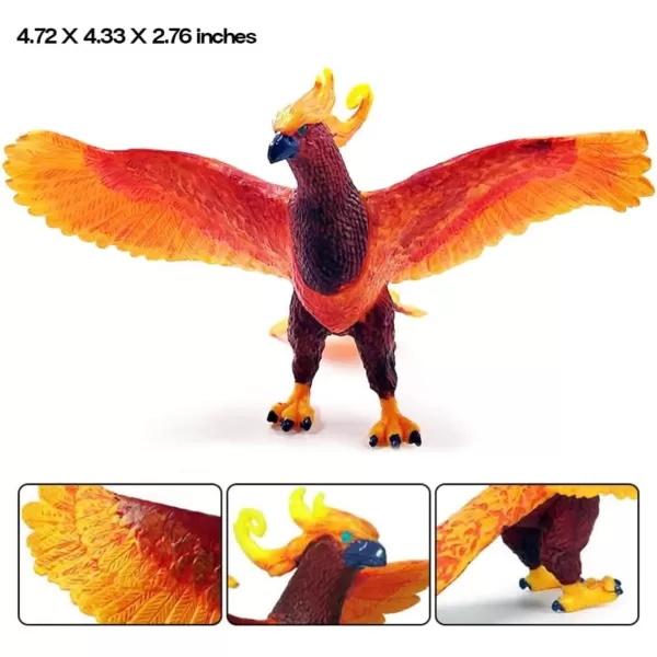 imageLiberty Imports Phoenix Figure Realistic Plastic Fire Bird Mythical Creatures Model Decoration Toy Collector Figurine