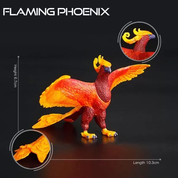 imageLiberty Imports Phoenix Figure Realistic Plastic Fire Bird Mythical Creatures Model Decoration Toy Collector Figurine