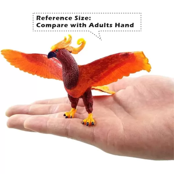 imageLiberty Imports Phoenix Figure Realistic Plastic Fire Bird Mythical Creatures Model Decoration Toy Collector Figurine