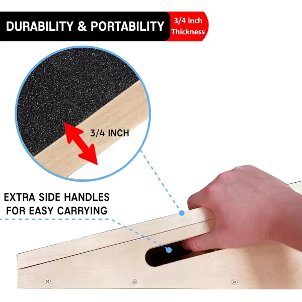 imageLiberty Imports Professional Wooden Slant Board Adjustable Incline Calf Stretch Balance Board Exercise Rehab Training EquipmentEdition 1
