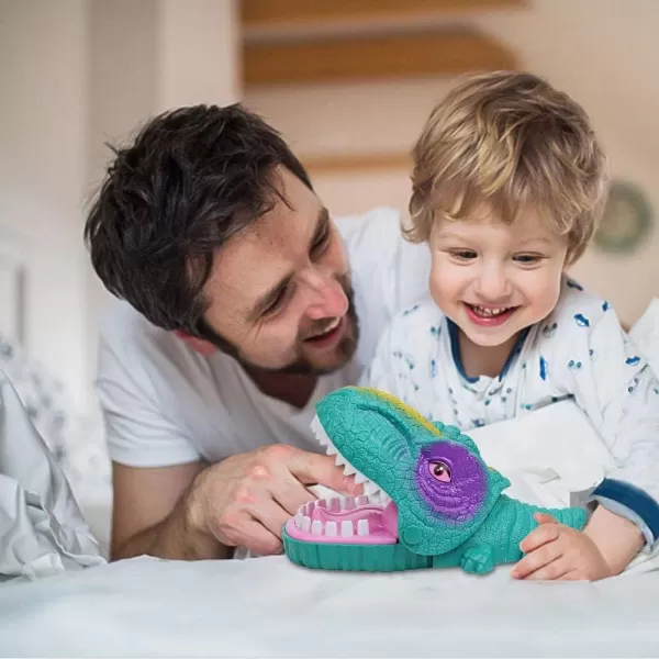 imageSnappy Dinosaur Dentist Classic Bite Finger Game Dino Toy Funny Family Party Tabletop Board Game with LED Light and Sound