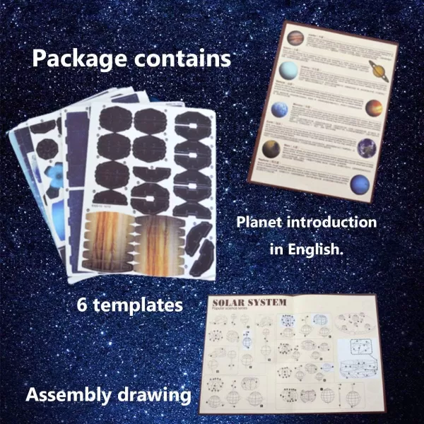 imageSpace 3D Solar System Jigsaw Puzzle Astronomy Planets Toy Educational Learning Teaching Model Brain Teaser Desktop Decor 146 Pieces