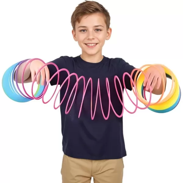imageLiberty Imports 6quot Jumbo Rainbow Coil Spring  Giant Classic Novelty Toy Big Fun Large Magic Walking Magic Spring for Fidget and Stress Relief  Great Gift for Kids Adults SquareRound