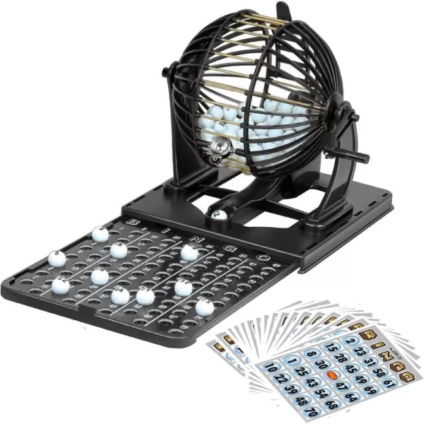 imageLiberty Imports Classic Bingo Machine Cage Game Set with Balls Tumbler Tray Cards for for Adults Seniors Family ampamp Kids