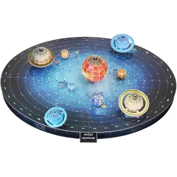 imageSpace 3D Solar System Jigsaw Puzzle Astronomy Planets Toy Educational Learning Teaching Model Brain Teaser Desktop Decor 146 Pieces