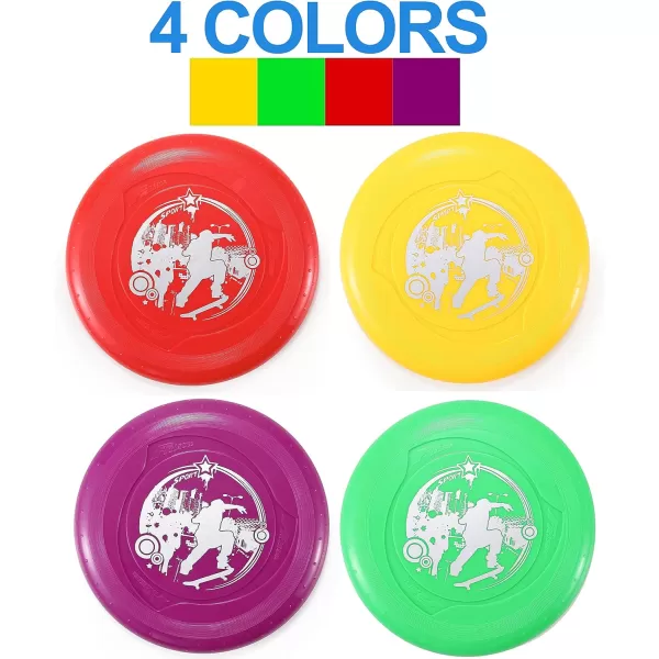 imageLiberty Imports 12 Pack Plastic Flying Sports Discs Set for Outdoors Beach Backyard Throwing and Catching Activities 9quot Play Discs for Kids ampamp Adults