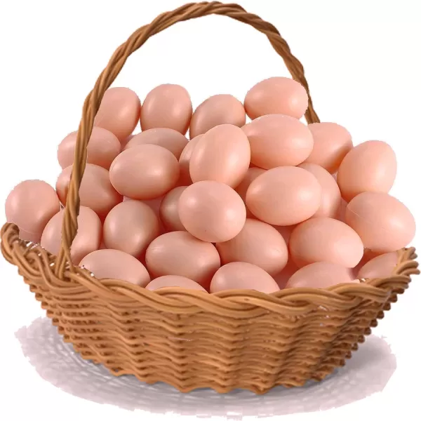 imageLiberty Imports 30Piece Bag of Realistic Brown Chicken Eggs Artificial Nest Plastic Eggs for Kids Pretend Play Food Poultry Imitation Playset and Easter Egg Basket Fillers