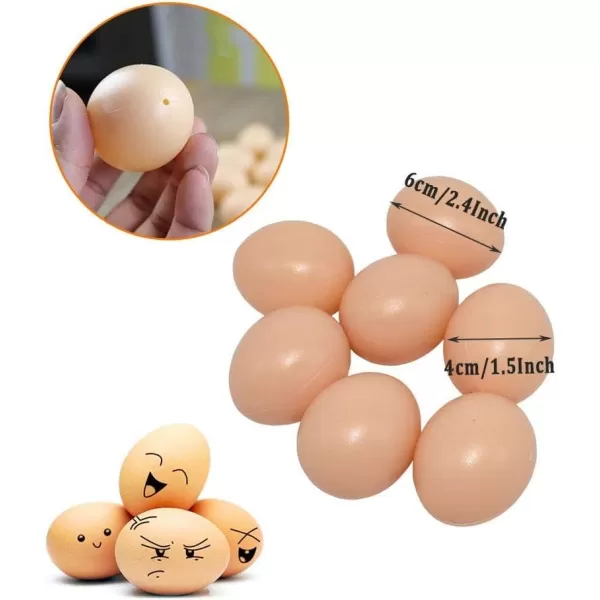 imageLiberty Imports 30Piece Bag of Realistic Brown Chicken Eggs Artificial Nest Plastic Eggs for Kids Pretend Play Food Poultry Imitation Playset and Easter Egg Basket Fillers
