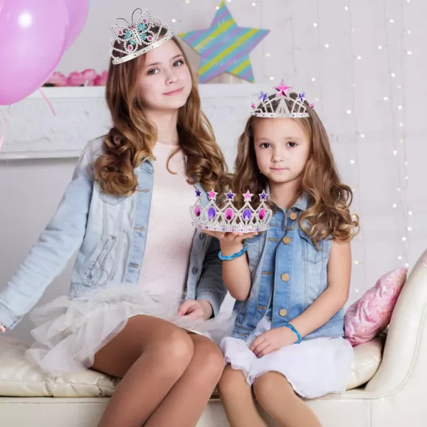 imageLiberty Imports 50 PCS Princess Jewelry Dress Up Accessories Pretend Play Set Jewelry Party Favors for Girls Cosplay Party Favors with Crown Wand Ring Earring Necklace