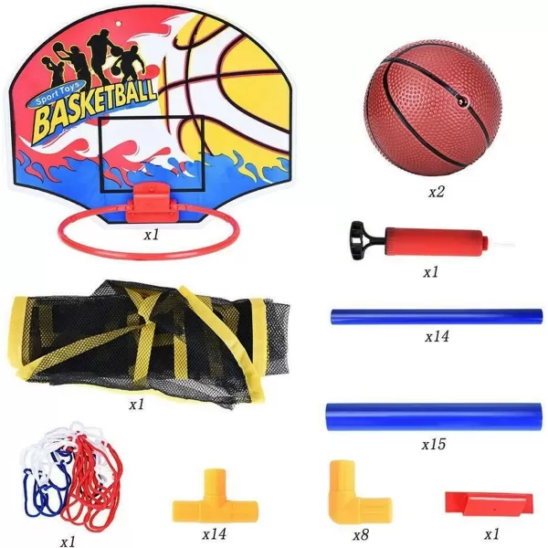 imageLiberty Imports Kids Arcade Basketball Hoop Shot Game Set  Indoor Sports Shooting System with Mini Hoop Inflatable Ball and Pump