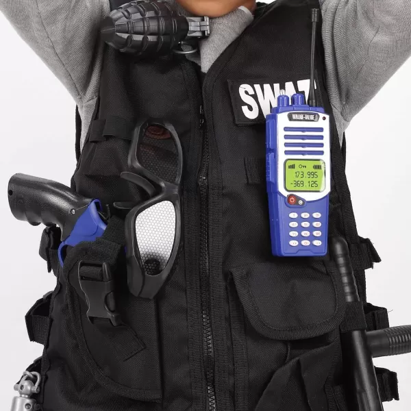 imageLiberty Imports Kids Costume Dress Up Deluxe Role Play Set with Helmet Night Vision Monocular Guns Weapons AccessoriesSwat