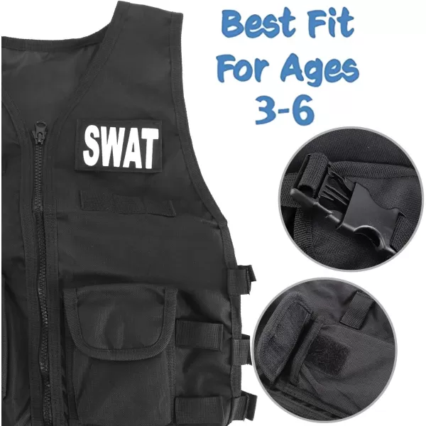 imageLiberty Imports Kids Costume Dress Up Deluxe Role Play Set with Helmet Night Vision Monocular Guns Weapons AccessoriesSwat