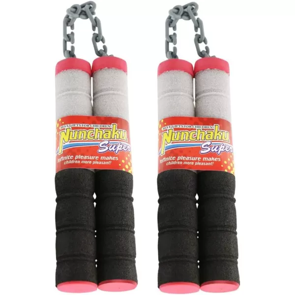 imageLiberty Imports Ninja Foam Nunchucks Sticks for Kids Pretend Role Play  Children Safe Soft Toy Weapons Props Costume Accessories 2 Pairs