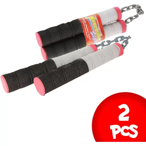 imageLiberty Imports Ninja Foam Nunchucks Sticks for Kids Pretend Role Play  Children Safe Soft Toy Weapons Props Costume Accessories 2 Pairs