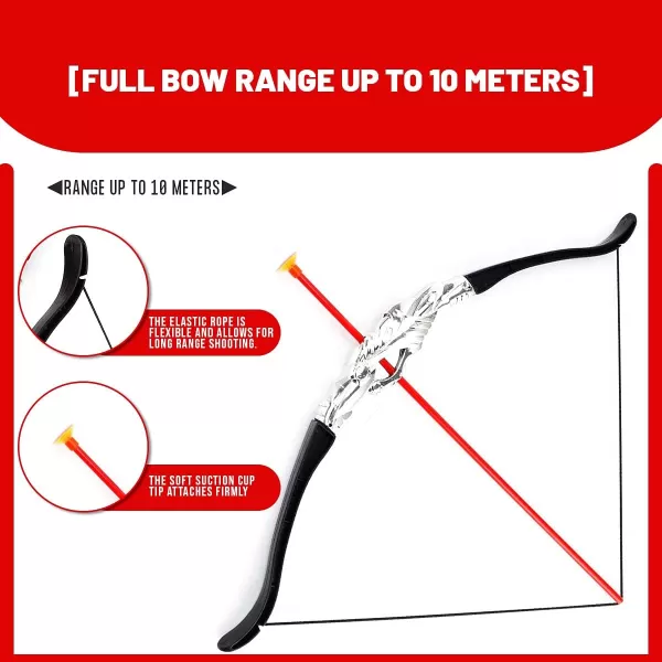 imageLiberty Imports Ninja Warrior Bow and Arrow Archery Set with Katana Sword Sai Melee Toy Weapons for Kids Pretend Role Play Equipment Cosplay Costume Accessories