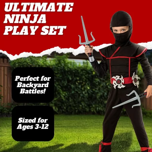 imageLiberty Imports Ninja Warrior Toy Weapons Role Playset Kids Pretend Play Dress Up Battles Costume AccessoriesSet 1
